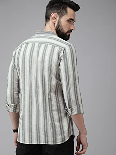 Image of THE BEAR HOUSE Men's Cotton Multi Colour Striped Cotton Casual Shirt | 3XL |TBH-VALLERY-MC-3XL |
