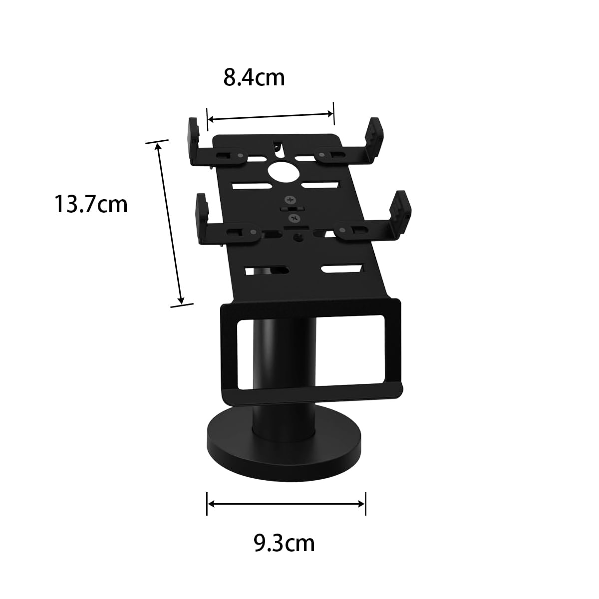 HUBa Support de Terminal de Carte pour appareils de Point de Vente Rotatif à 270°, Inclinaison de +0° à -75°, Largeur réglable, Support de Table EC Terminal de Table