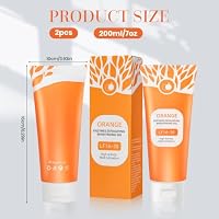 2 Pcs Orange Exfoliating Gel, Moisturizer Face Body Scrub Gel,Orange Enzymes Exfoliatings Gels,Deep Cleansing Moisturizing Facial Exfoliator,All Types Skin (200ml/7oz) — image 8