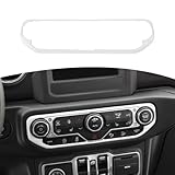 RT-TCZ for Wrangler JL Center Dash AC Switch Cover Trim Frame White for Jeep Wrangler JL JLU Gladiator JT 2018-2023 White Interior Accessories