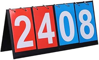 I-MART 4 Digital Portable Table Top Scoreboard, Easy Flip Score Keeper for Basketball Football Tennis Baseball Soccer Ping Pong Volleyball