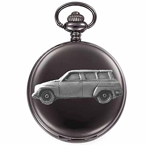 Montre gousset voiture suédoise cadeau idéal homme collectionneur au boîtier noir