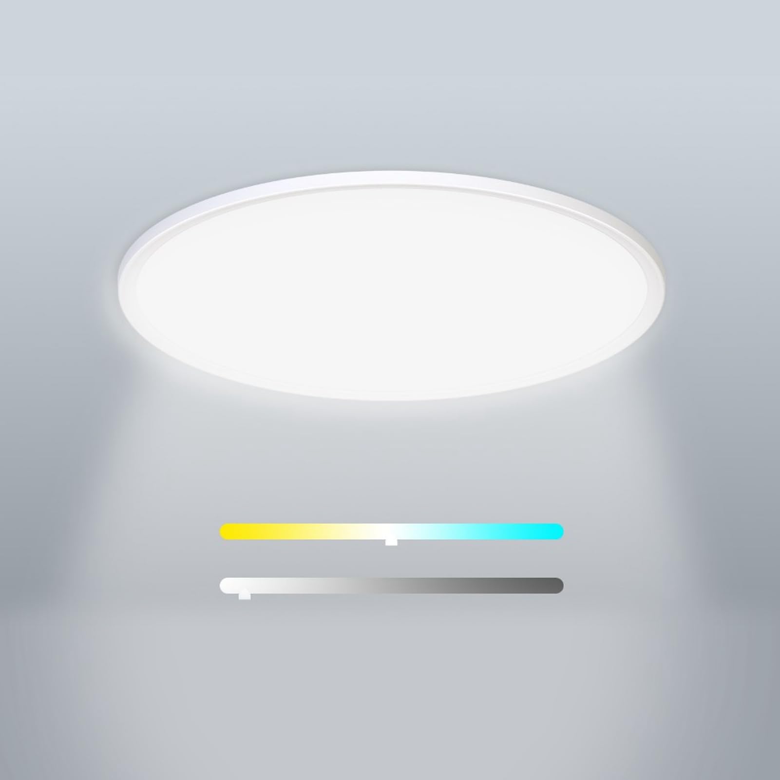 Luz de Techo Inteligente, 25W WiFi LED RGB Ultradelgado con Control de Aplicación para Habitación de Niños, Dormitorio, Sala de Estar