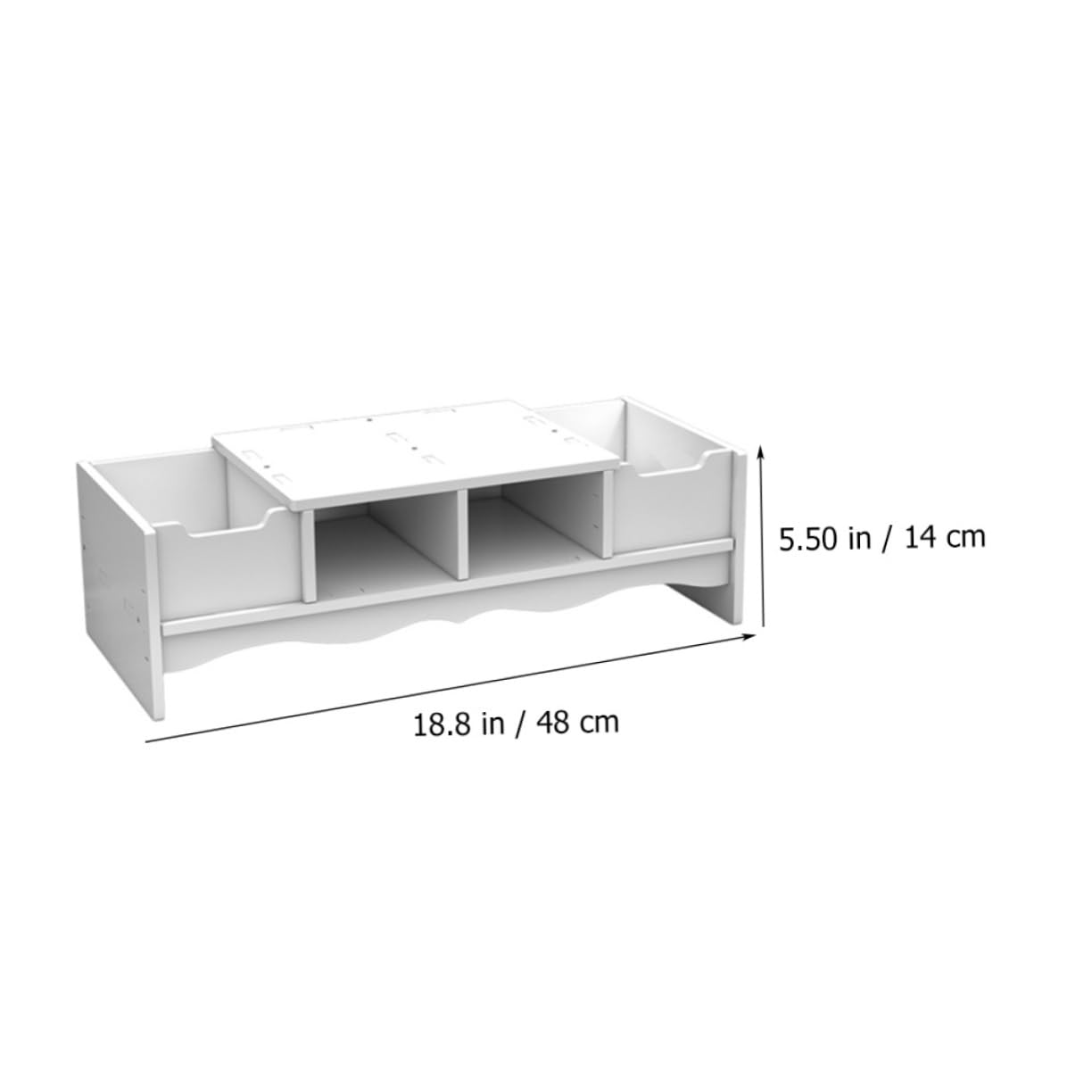 OSALADI Supporto per Monitor da Tastiera Mini Schermo del Computer Supporto Portatile per Laptop Compatto Supporto per Laptop Regolabile Forniture per Ufficio per Scrivania Auto Bianca PVC