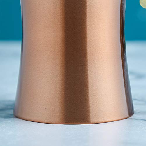 VonShef Copper Wine Bottle Cooler Chiller, Stainless Steel, Double Walled Insulated, Stemless Holder with Gift Box