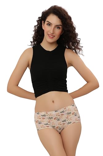 Image of THIRD QUADRANT Cotton Stretch Printed Hipster Panty for Women || Underwear for Woman || (Pack of 3) Assorted