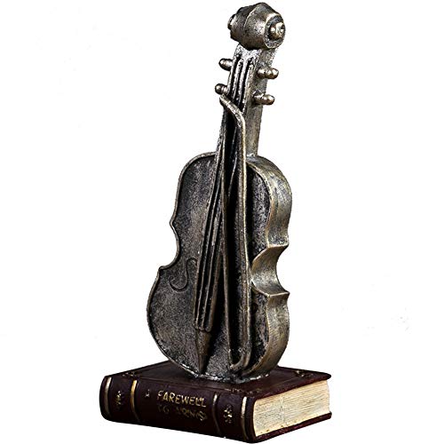 Statue vintage instrument de musique en résine haute finition pour décoration élégante