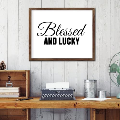 Panneau en bois personnalisé Blessed et décoration murale rétro