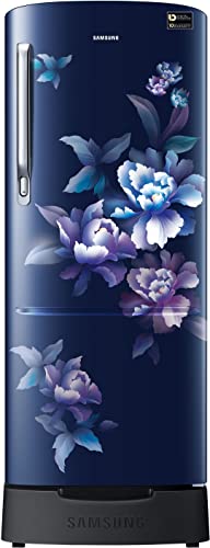 Image of Samsung 183 L, 4 Star, Digital Inverter, Direct-Cool Single Door Refrigerator (RR20C2824HV /NL, Himalaya poppy Blue, Base Stand Drawer)