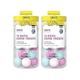 Onyx Professional Hydrating Bath Bomb Gift Set, 2 Pack - Includes 20 Bath Bombs and 2 Loofahs
