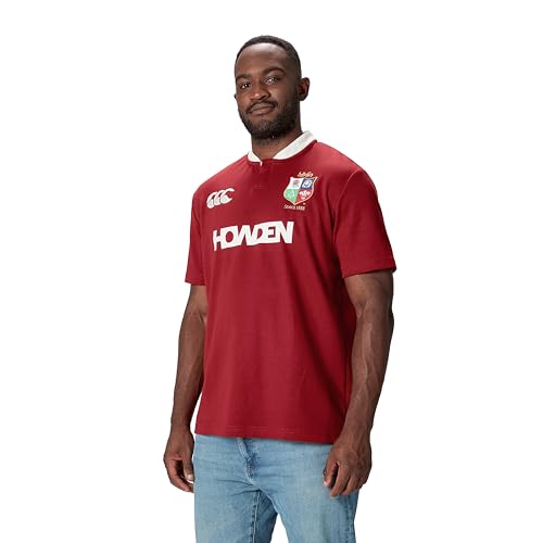 Canterbury Leones británicos e irlandeses SS Classic Camisa, Dalia roja, L Unisex Adulto