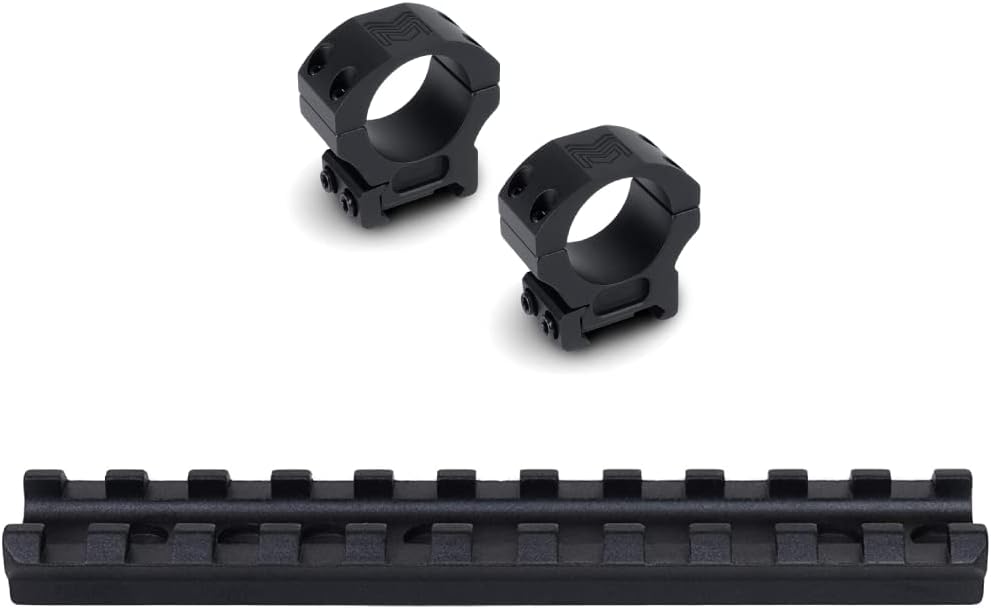 Monstrum Picatinny Rail Mount for Marlin 336/1894/1895 | 20 MOA | Precision Picatinny Scope Rings | 1 inch Diameter/High Profile | Bundle