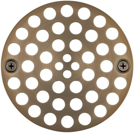 Signature Hardware 932346 Modern Shower Drain Strainer - Aged Brass