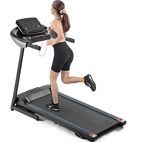 Image of Electric Motorized Treadmill with Audio Speakers, Max. 10 MPH and Incline for Home Gym