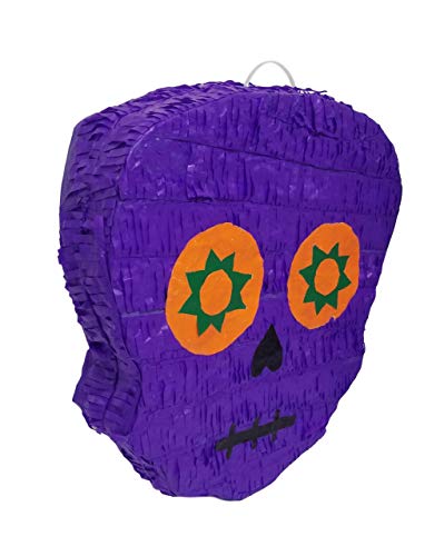 Traditional Day of the Dead Pinata | Sugar Skull “ Dia de Muertos “ Piñata | Mexican Calavera Decoration | Halloween Catrina Party Celebration | Cinco de Mayo Fiesta Supplies | Assorted Color - Thumbnail 3