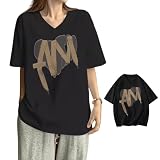 [Vincent house] tシャツ ロゴ レデイース トップス 五分袖 丸首 クルーネック ゆったり ロング ビックシルエット カットソー 大きいサイズ オシャレ 韓国風 ファッション 体型カバー ビックtシャツ 夏服 夏