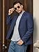 Vssjavun Men's Casual Blazer Suit Jackets 2 Button Lightweight Fashion Wedding Sport Coats Navy Blue