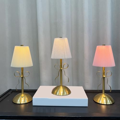 ERRORY Lámpara de escritorio flexible con puerto USB y cubierta textil, hermoso detalle de lazo para estudio o uso en interiores, lámpara LED de carga antigua - imagen 2