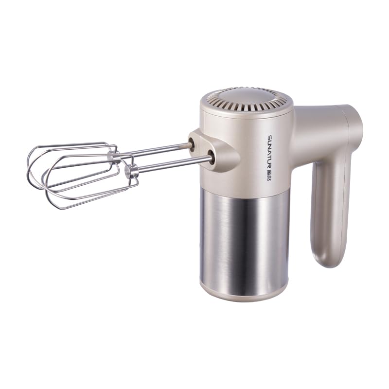 Mezclador recargable, motor de cobre puro de 200 W, 7 velocidades, batería de 6000 mAh, liberación de cuchillas con una sola presión, refrigeración por convección, base con compartimento de