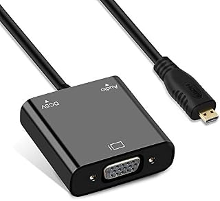 avedio links Micro HDMI to VGA Adapter, Active Micro HDMI to VGA Video Converter with 3.5mm Stereo Audio, Micro HDMI to VGA Cable (Male to Female) Compatible with Laptop, Projector, HDTV, Chromebook