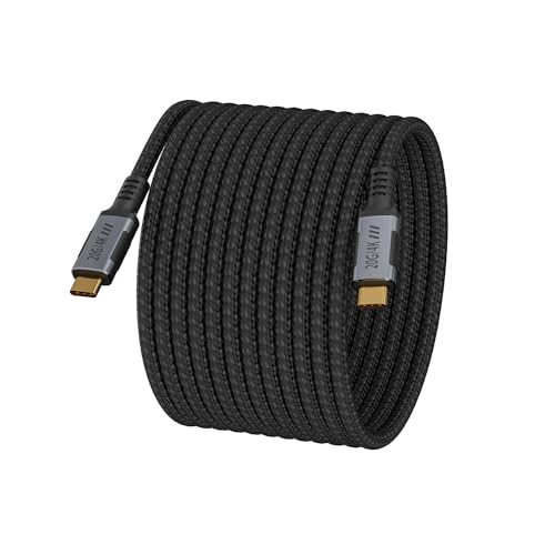 Image of 16.5FT USB C 3.2 Gen 2x2 Cable Compatible with Thunderbolt 3 Cable,Long USB C Data Transfer 20Gbps,Type C 100W Fast Charging,4K@120Hz Video Output for Monitor,Display,SSD,Docking,Hub.