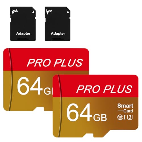 Micro SD 64 GB, 2 Pack Scheda SD 64 GB