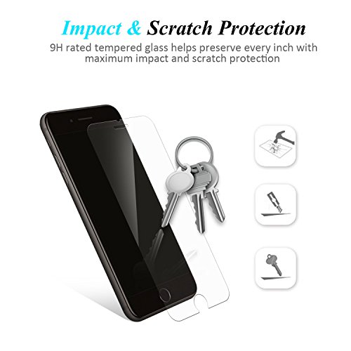 Icheckey [ 2 Pack ] Screen Protector Compatible For Iphone 8 7 6S 6 Se 2020/2022, 2.5D Premium Hd Clear Tempered Glass Screen Protector Cover For Iphone 8/7/6S/6 4.7" #TOP2