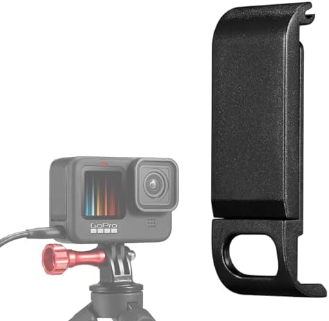 Replacement Side Door Battery Cover for Gopro, Pass Through Battery Door Cover with Type-C Charging Port, Repair Part Camera Accessories for Gopro 10/9/11/12