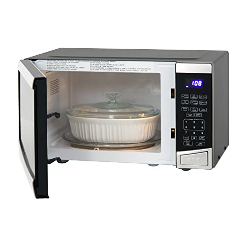Avanti MT09V3S Microwave Oven 900-Watts Compact with 10 Power Levels and 6 Pre Cooking Settings, Speed Defrost, Electronic Control Panel and Glass Turntable, 0.9 cubic feet, Stainless Steel - Image 6