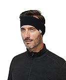 Womens 100% Merino Wool Ponytail Headband 420g Ear Warmer Men Merino Wool Head Band Winter Running