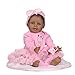 22 Pouces 55Cm A La Recherche Réelle À La Main Réincarné Dolls- Bébé Afrique Poupées Réincarné en Vinyle Souple en Silicone Gratuit Magnet Pacifier Cadeau De Noël
