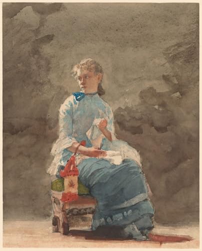 Affiche Toile Winslow Homer impression d'art portrait de femme pour déco salon 60x90cm
