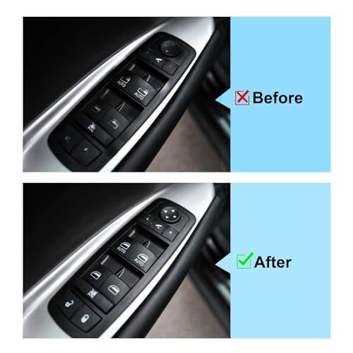 Image of SecosAutoparts Front Driver Side Power Window Switch Compatible with Volkswagen Routan 2009 2010 2011 2012 2013 Repalce 7B0959857E 7B0959857B