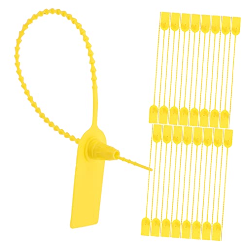HOLIDYOYO Tamper Proof Seals Tags 100pcs Signage Locks Easy Install Zip Ties for Security