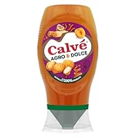 Calvé Salsa Agro & Dolce, Formato 250 ml, Salsa Agrodolce Fruttata, Dolce e Bilanciata, Ideale per Fritti e Finger Food, Senza Aromi e Coloranti, Senza Glutine, Vegano