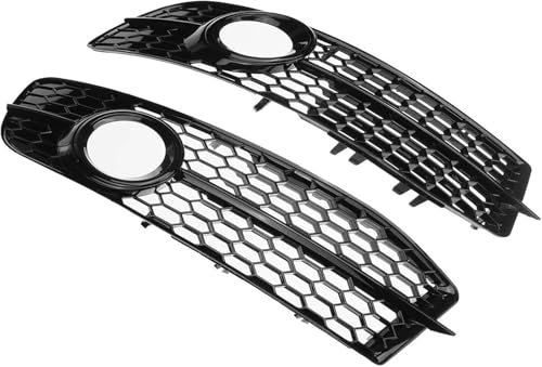 Grille de phare antibrouillard avant voiture en nid d'abeille pour A6 S-Line noir