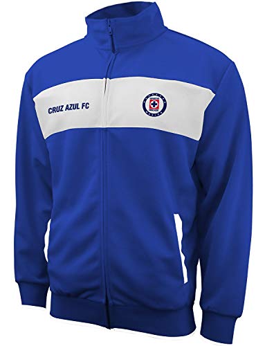Icon Sports Cruz Azul Jacket – Official Men’s Casual Full Zip Up Track Jackets Soccer Football Club Active Training Top CR52TJ S