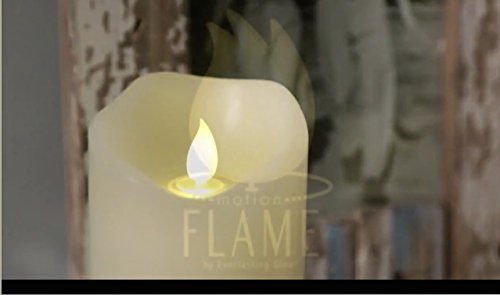 Gerson 42542-3" X 4" Ivory (Vanilla Scent) Wavy Edge Motion Flame Battery Operated Led Wax Candle Light With Timer (2 Pack) #TOP3