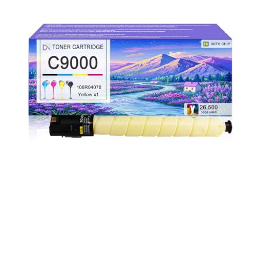 Image of C9000 Toner Cartridge Compatible for Xerox 106R04076 Yellow Toner Cartridges Work for Xerox VersaLink C9000 C9000DT C9000DTM Printers