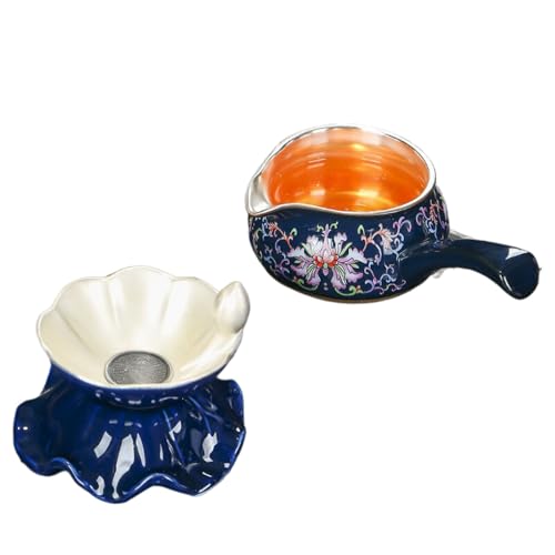 Tasse à infuseur à thé en porcelaine céramique avec couvercle