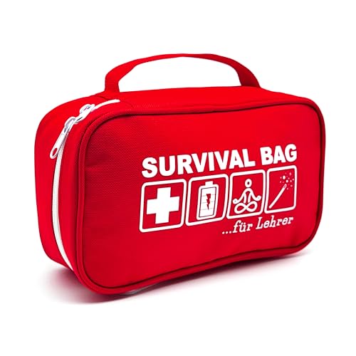 HAPPY DIKDIK Survival Bag für Lehrer - Originelles Lehrer Geschenk - Abschiedsgeschenk Lehrerin Grundschule - Lehrerinnen & Lehrer Survival Kit - ohne Inhalt