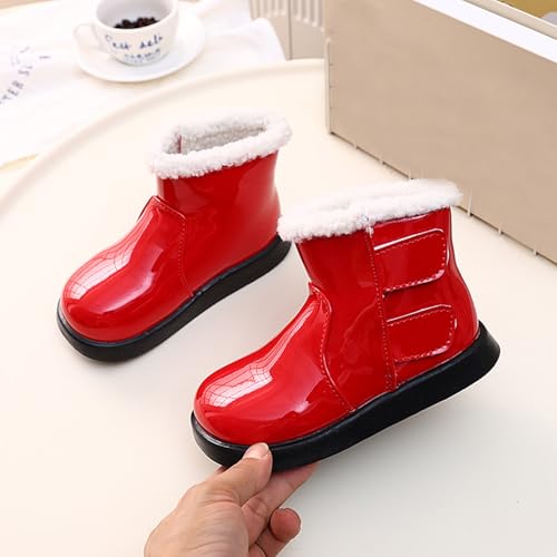 IWIHMIV Girls Ankle Boots Toddler Girls Winter Plus Boots Soft Soles Non Slip Lightweight Riding Shoes3