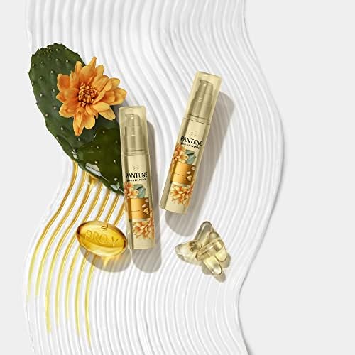 Pantene Frizz Hair Serum, Anti Frizz Argan Oil Leave-in Conditioner Instantly Smooths, Curl Cream Provides Flexible Hold, with Biotin and Cactus Extract, 75 ml