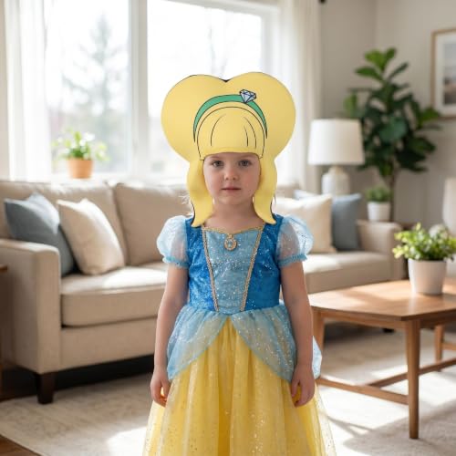 TOKIDNY Żółty Piankowy Perukowy Kapelusz z Warkoczami Do Cosplayu dla Chłopiec Dziewczynka Nakrycie Głowy Przyjęcia Tematyczne Halloween i Szkolne Występy
