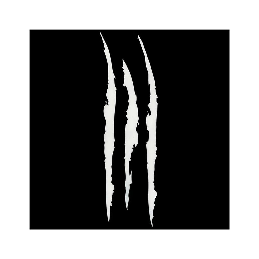 Reflective Monster Claw Scratch Stripe Marks Headlight Car Stickers On Motorcycle Products PVC(White,35CM)