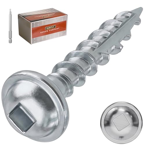 Tornillos de agujero de bolsillo Sueitly #8 x 1, 120 piezas, cabeza cuadrada, autorroscantes para madera miniatura 1