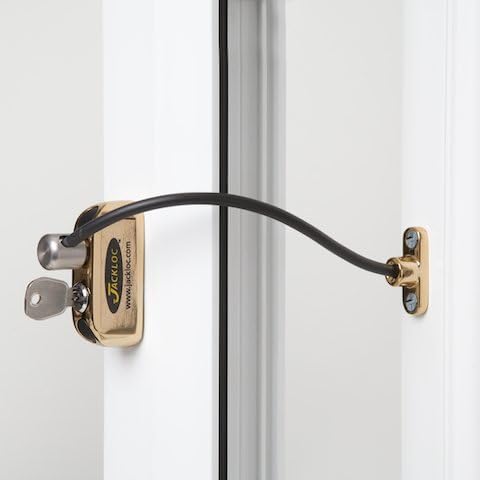 Jacklok Window Restrictor Brass