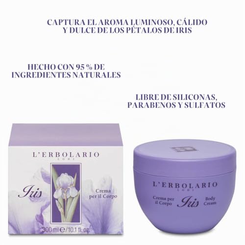Miniatura 2 de L Erbolario, Crema Corporal De Iris, Crema Corporal Hidratante, Tratamiento Sedoso Y Suavizante, Crema Perfumada, Tamaño 300 Ml
