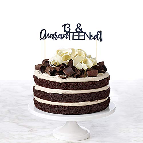 13 and Quarantined, 13th Birthday Boy, Quarantine Cake Topper, Quarantine Birthday, 13 Cake