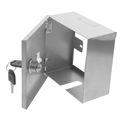 KONTONTY Caja De Protección Para Enchufe Exterior De Acero Inoxidable Y Antirrobo Cubierta De Zócalo Eléctrico Con Seguridad Para Uso Interior Y Exterior